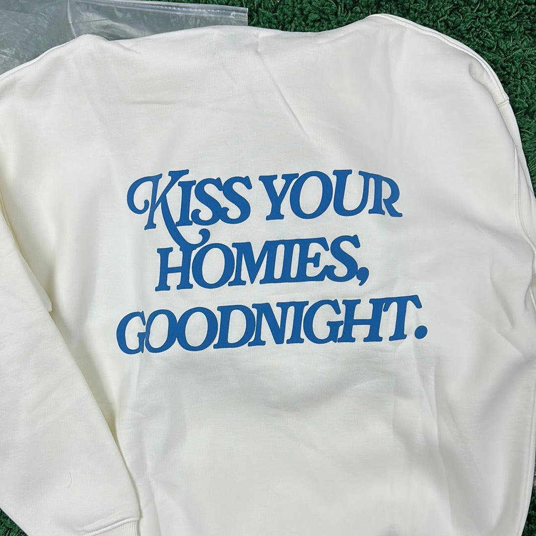 NUDE - KISS YOUR HOMIES HOODIE WHITE