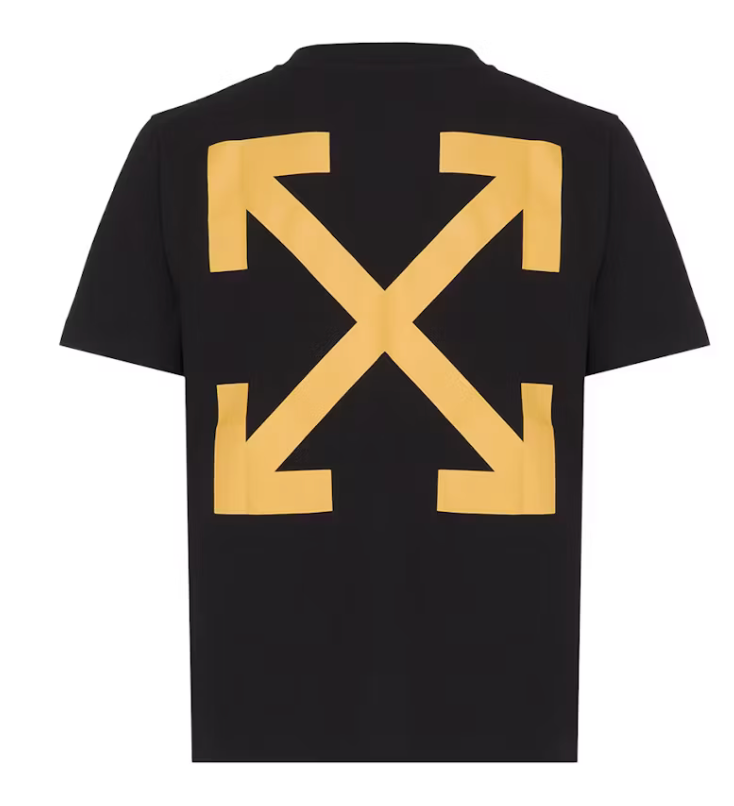 OFF-WHITE Arrow Caravaggio St. Fran Skate Slim Tee Black/Yellow/Multi