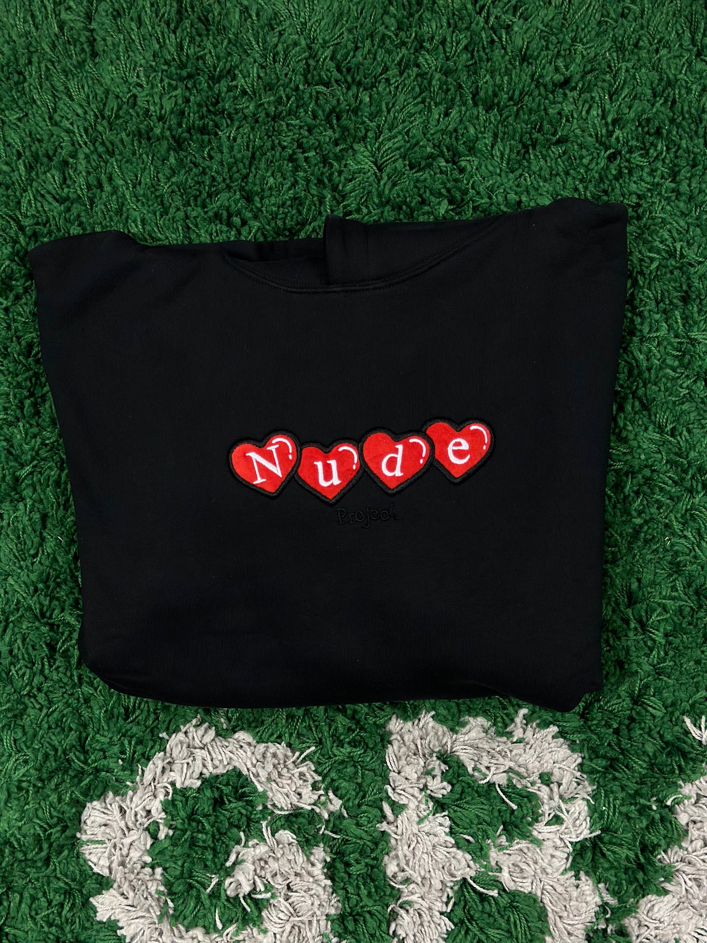 NUDE - KISS YOUR HOMIES HOOD BLACK