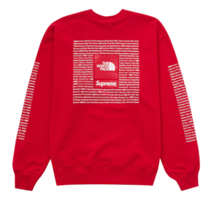 Supreme The North Face Crewneck Red