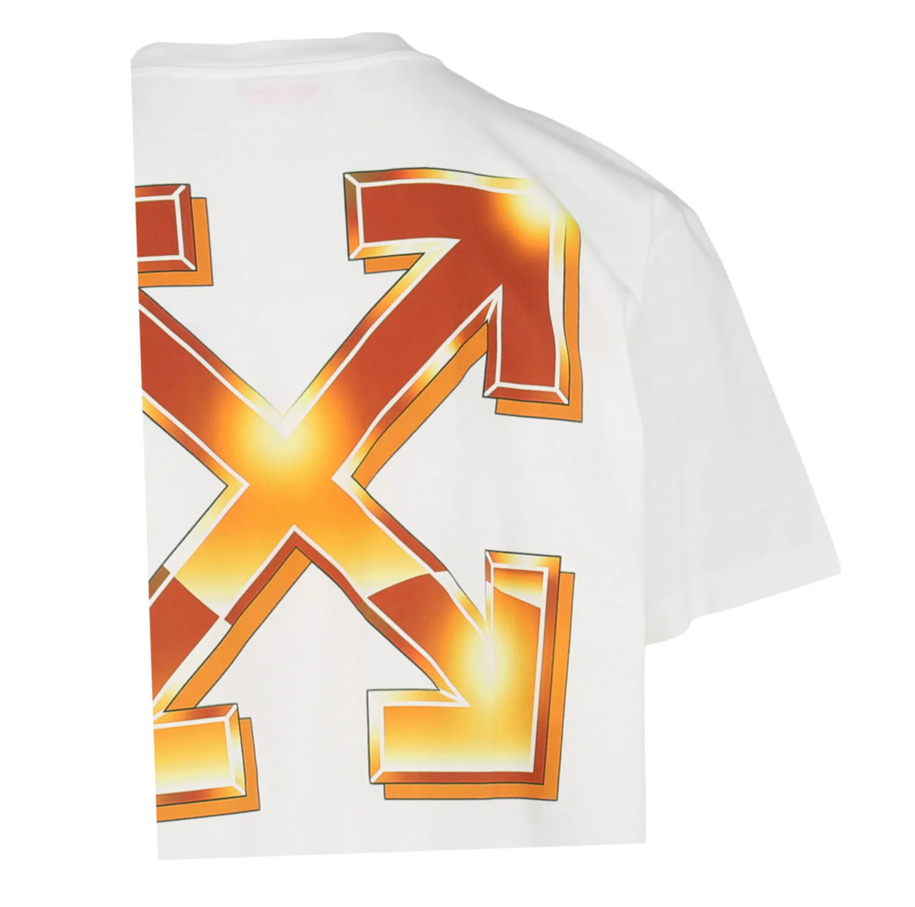 OFF- WHITE Arrows-Print Crewneck T-Shitt White/Orange