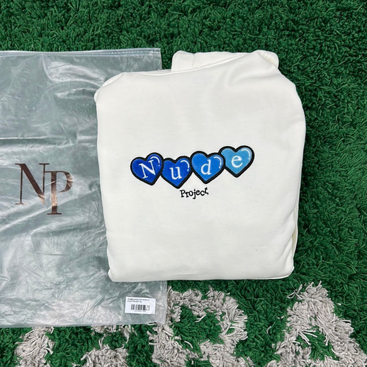 NUDE - KISS YOUR HOMIES HOODIE WHITE