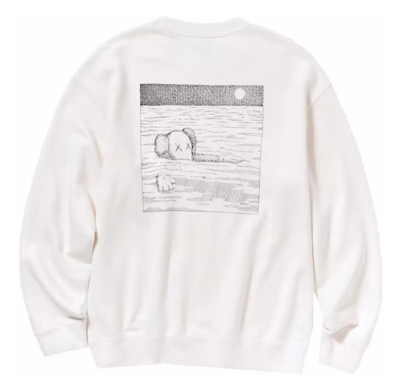 KAWS x Uniqlo Longsleeve Sweatshirt  OFF WHITE