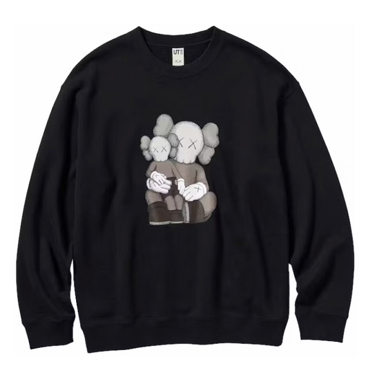 KAWS x Uniqlo Longsleeve Sweatshirt  BLACK
