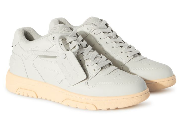 Off White Out Of Office Calf Leather Grey Grey