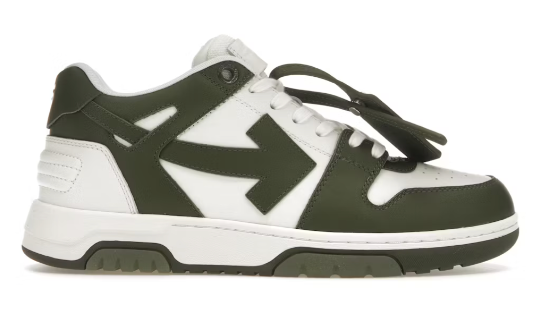 OFF-WHITE Out Of Office OOO Low Tops White Khaki