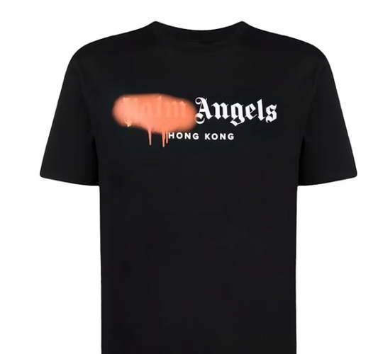 Palm Angels Hong Kong Sprayed Logo T-shirt Black