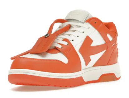 OFF-WHITE Out Of Office OOO Low Tops White Orange