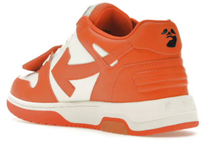 OFF-WHITE Out Of Office OOO Low Tops White Orange