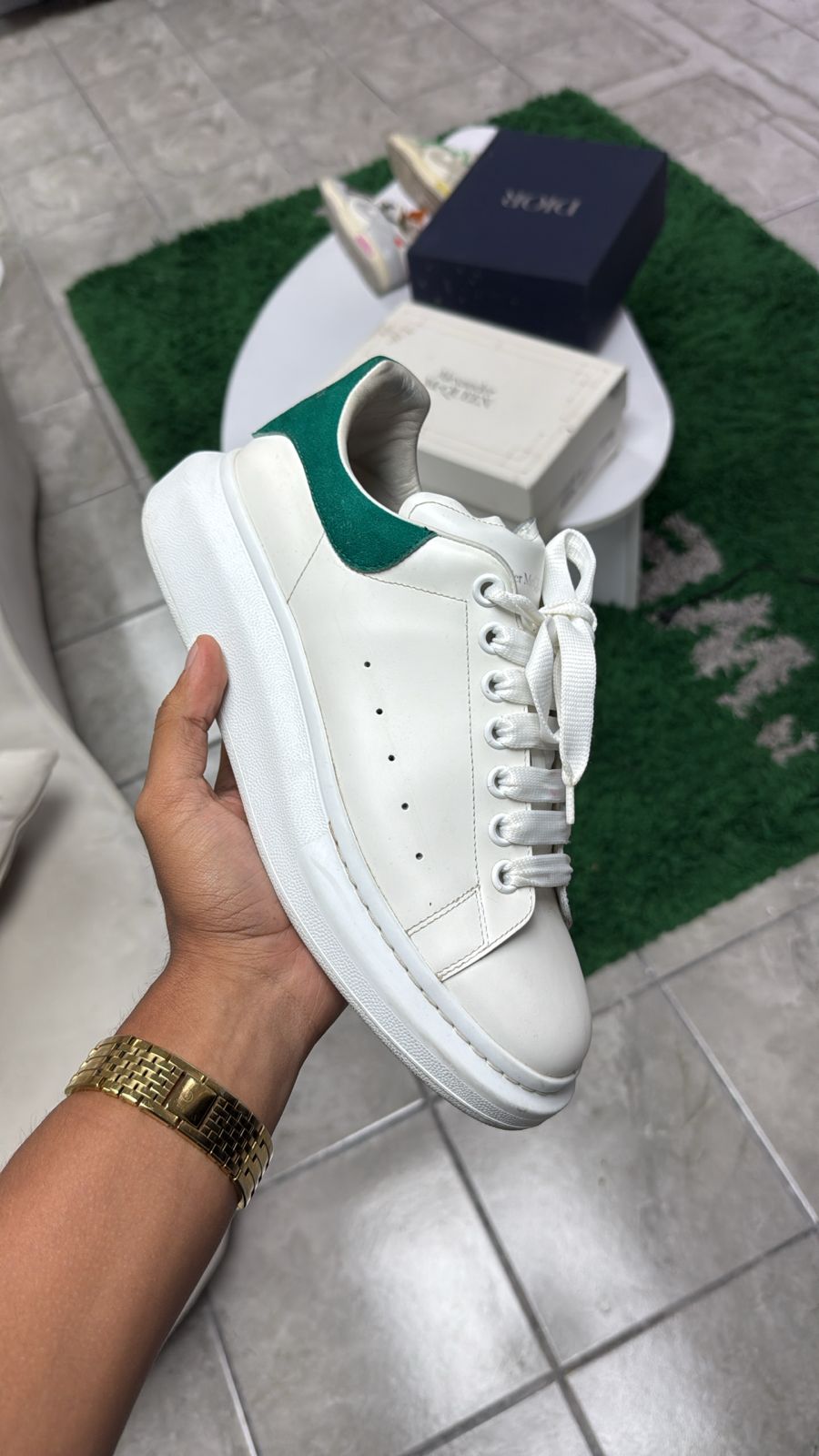 Alexander McQueen Oversized White Aqua