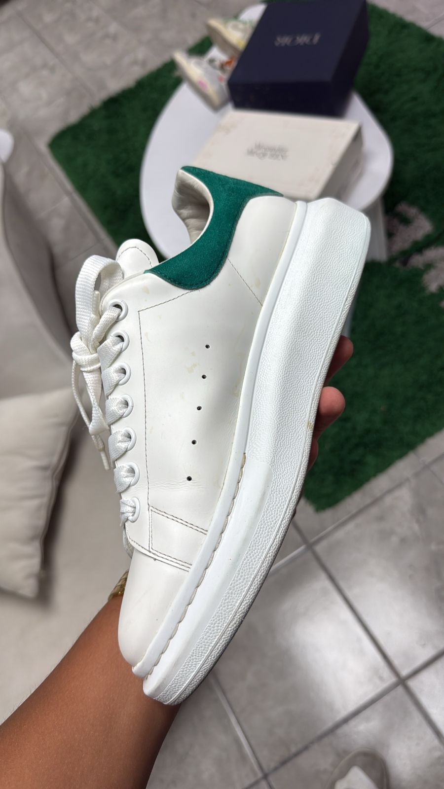 Alexander McQueen Oversized White Aqua